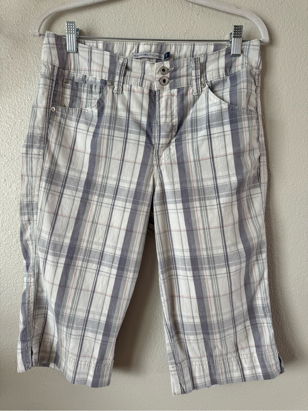 Y2K Bandolino  Plaid Cropped Pants. Size 8